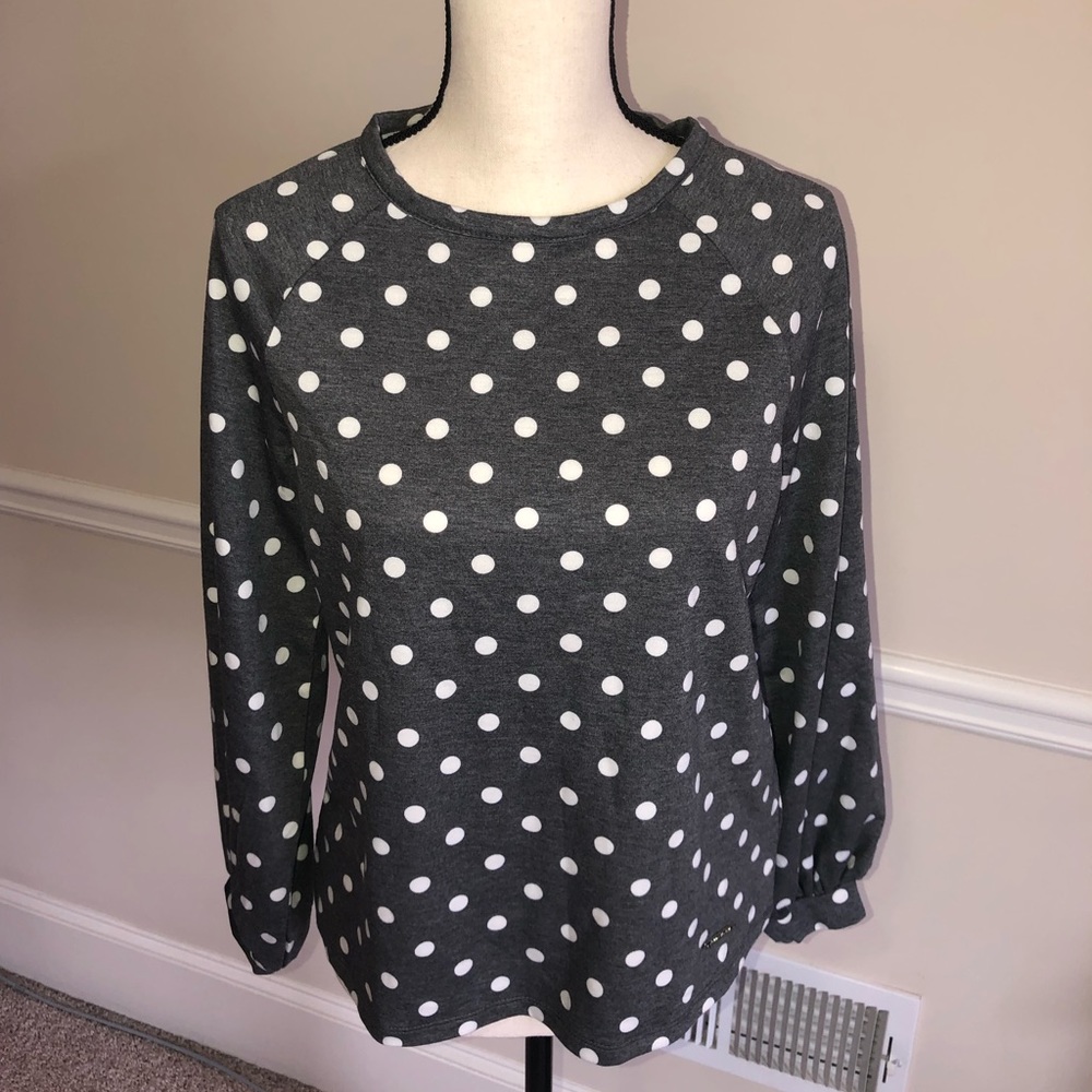 NWT Anne Klein Polka Dot Top